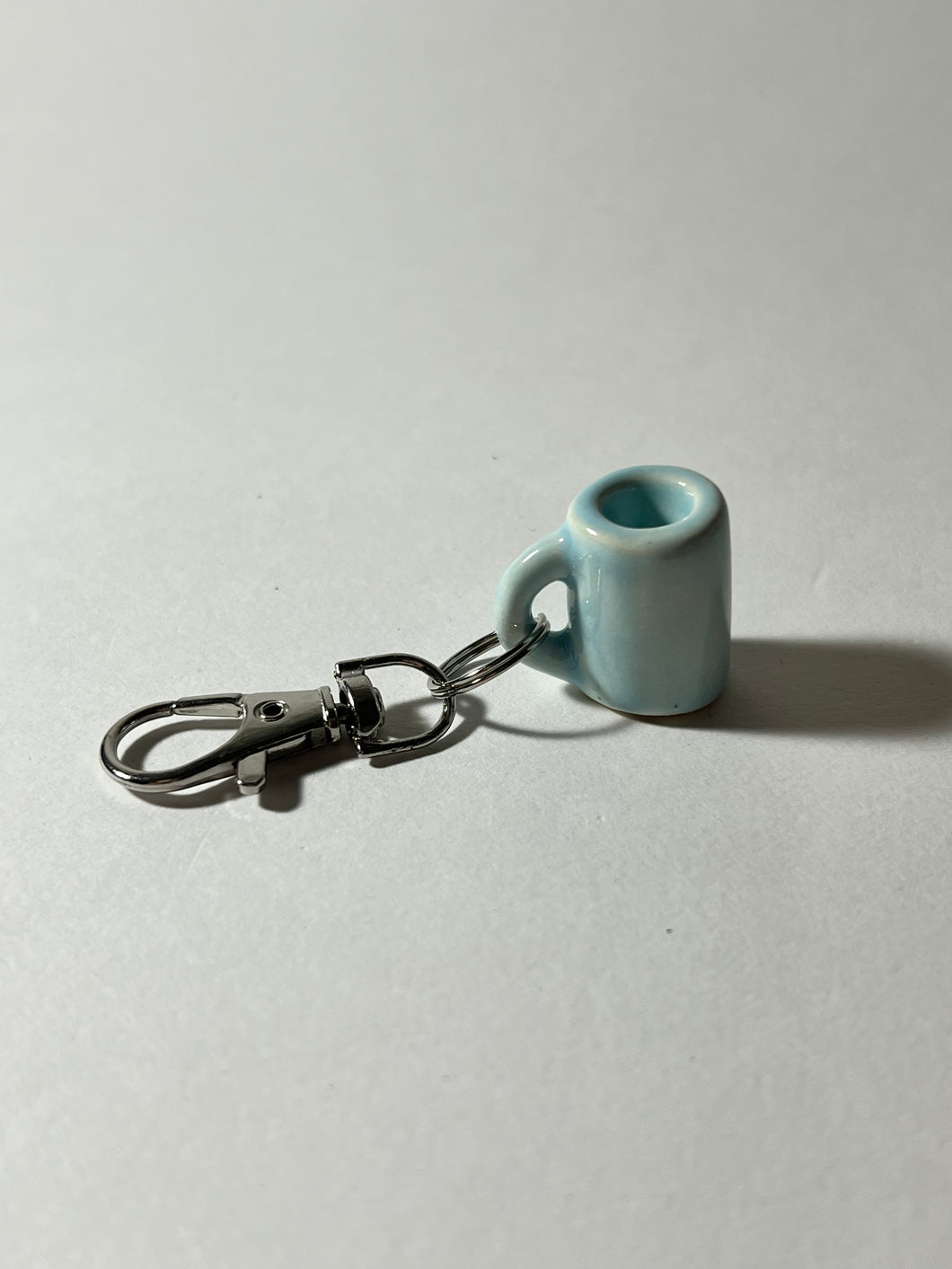Baby blue mug keychain
