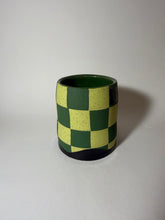 Load image into Gallery viewer, Green checker ghost mug
