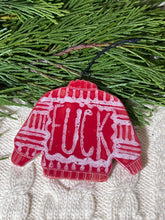 Load image into Gallery viewer, Fuck sweater ornament
