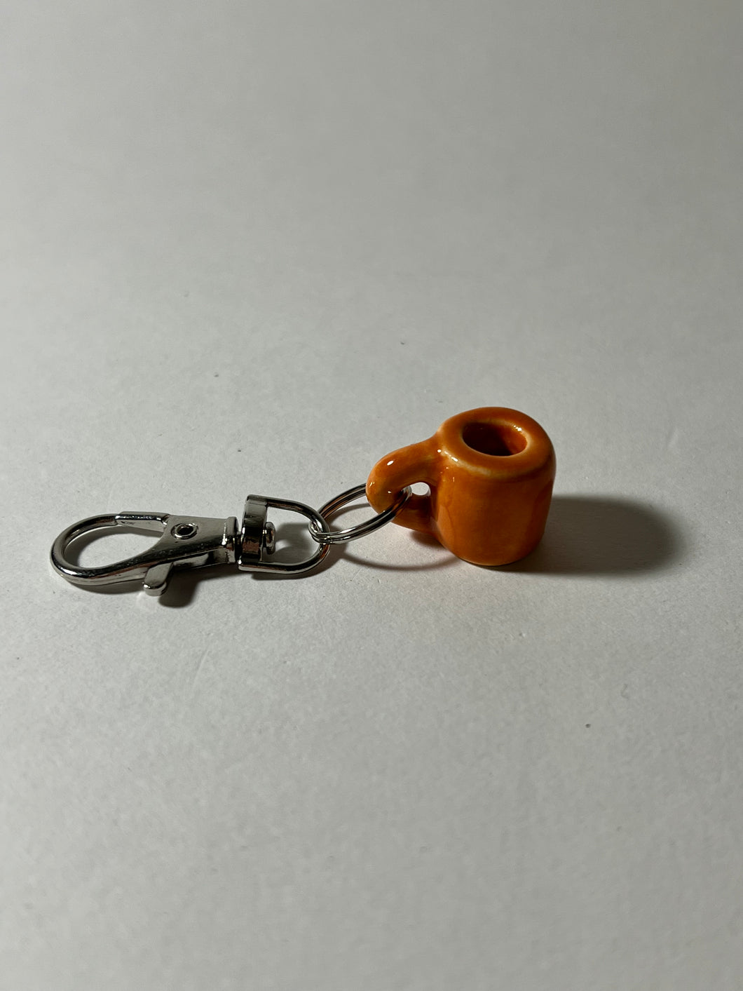 Orange mug keychain