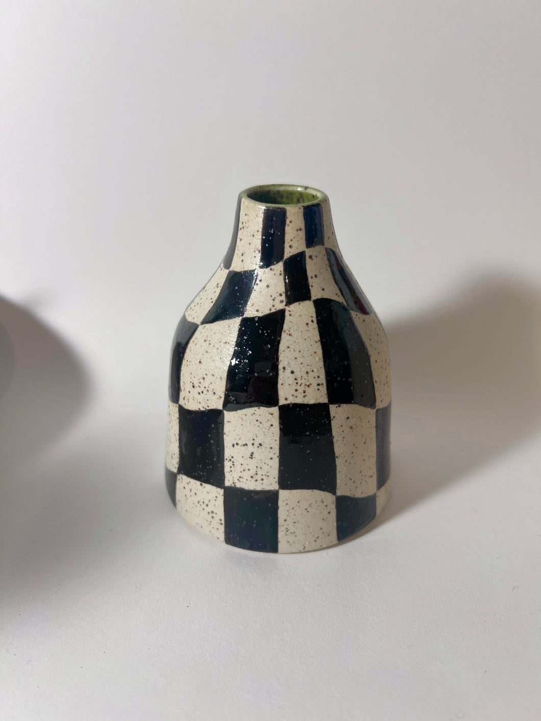 Checker bottle vase