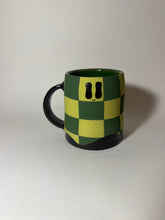 Load image into Gallery viewer, Green checker ghost mug
