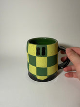 Load image into Gallery viewer, Green checker ghost mug
