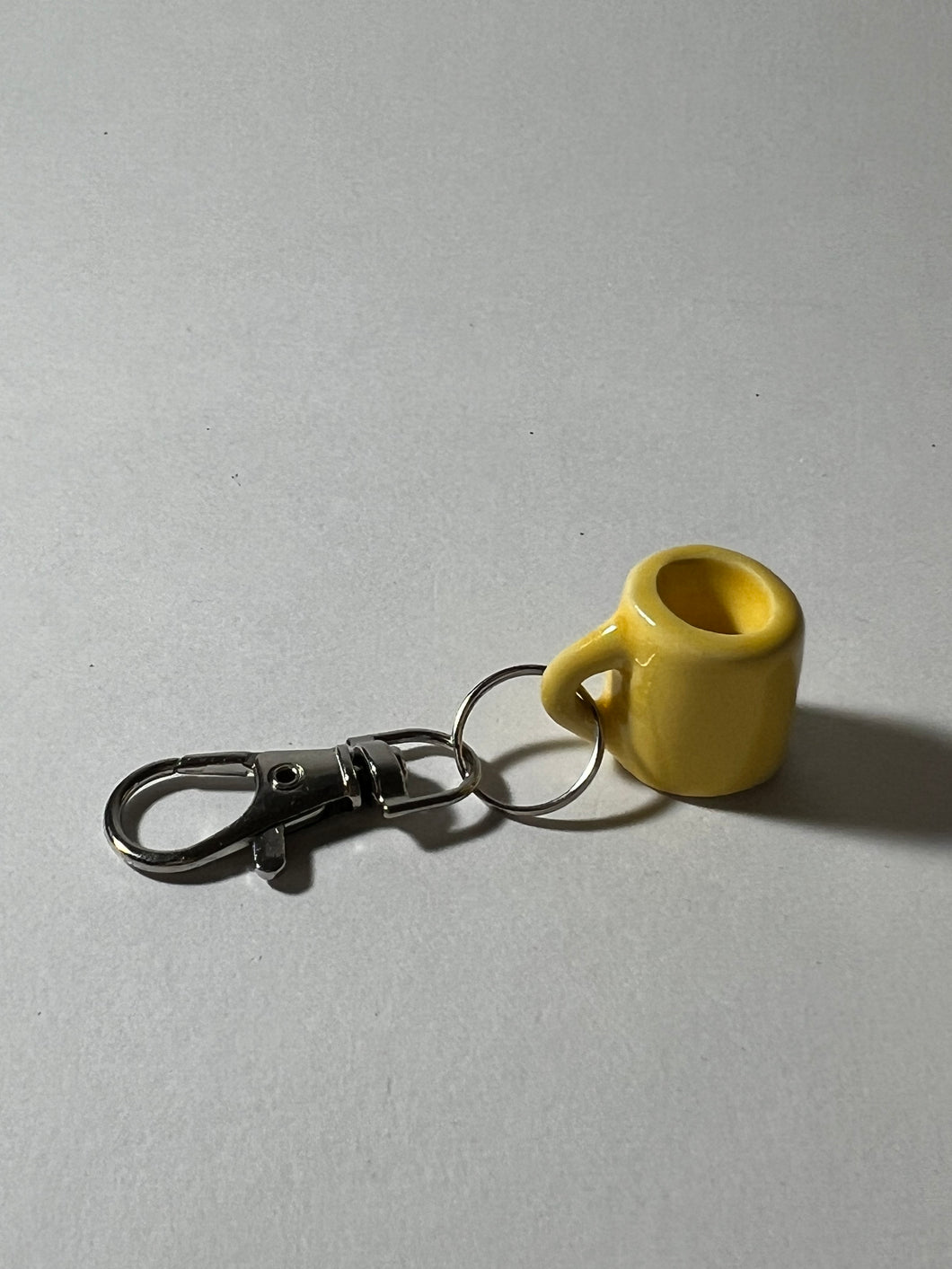 Yellow mug keychain