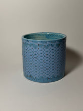 Load image into Gallery viewer, Blue monochrome sticks and stones mug
