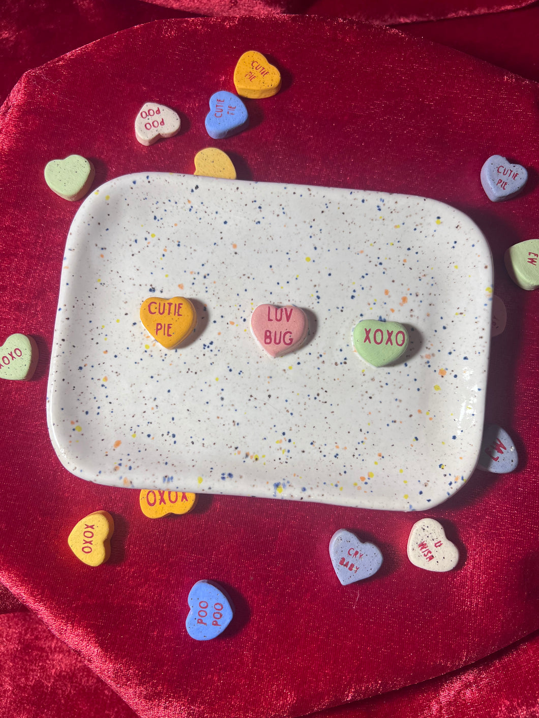 Conversation heart tray