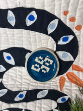 Load image into Gallery viewer, Blue quilt patch trinket dish
